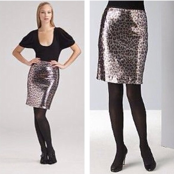 Nanette Lepore Dresses & Skirts - Nanette Lepore Sequin Animal Print Skirt